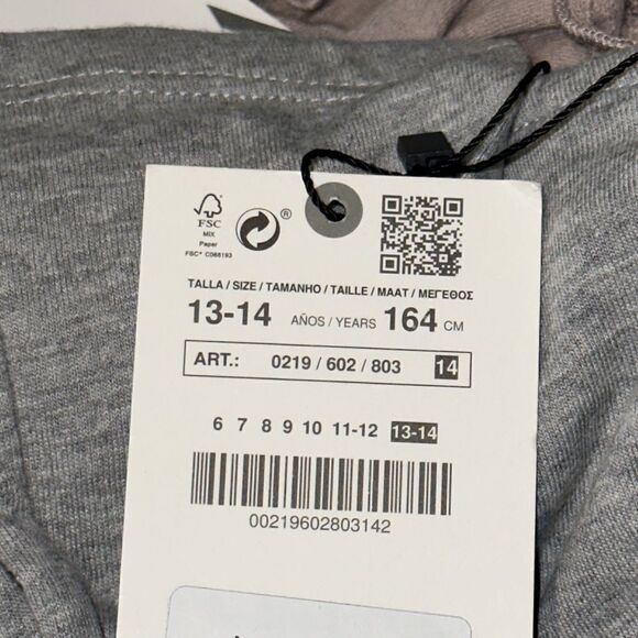 ZARA Kids | Gray | Combination Ribbed Top - Picture 6 of 6